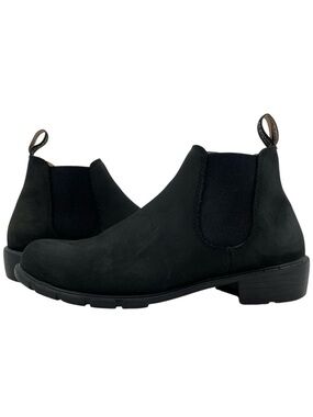 Blundstone Black Nubuck 1977 Low Cut Ankle Boots Dark Chelsea Booties Size 8.5